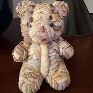 Shell-Covered Teddy Bear Figurine